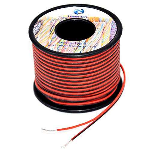 Haerkn awg Silicone Electrical Wire 2 Conductor Parallel Wire line 200ft Gauge Soft and Flexible Hook Up Oxygen Free Stranded - Image 2