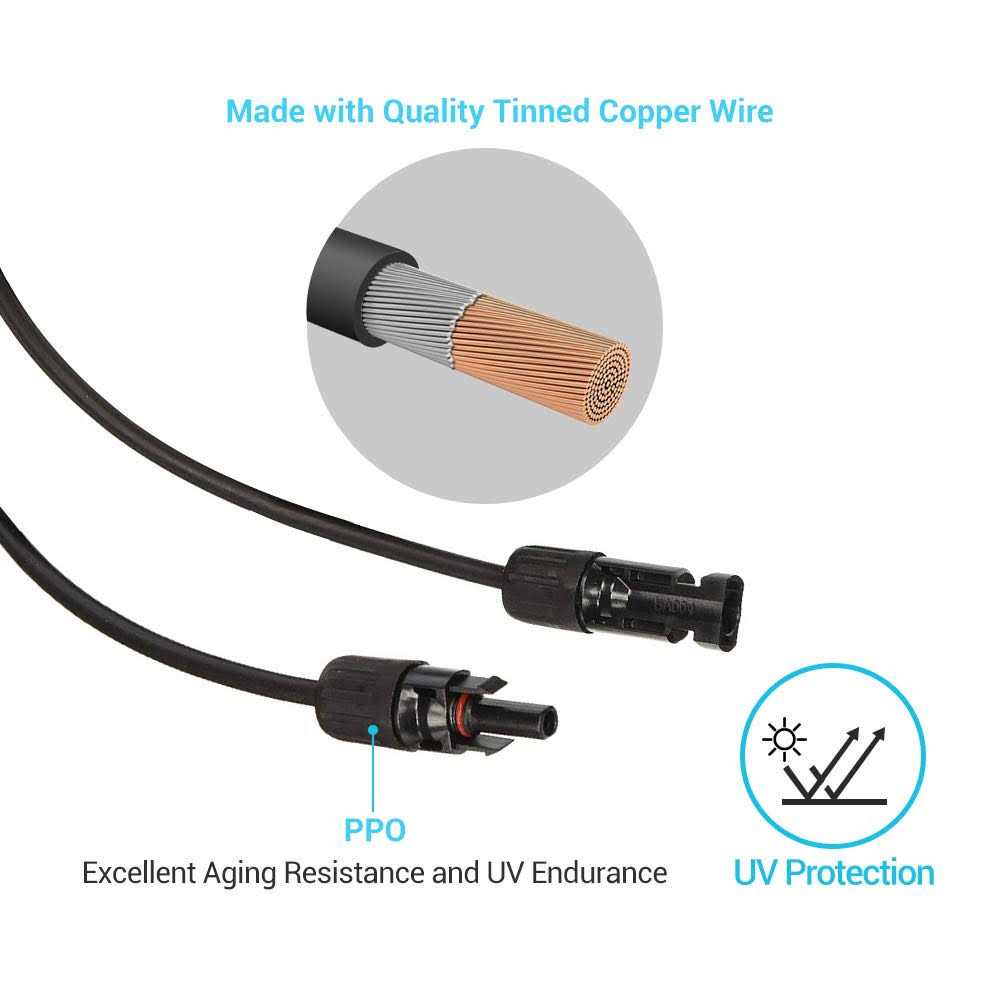 Renogy 5ft 10AWG Solar Extension Cable with Male and Female Connectors - Image 4