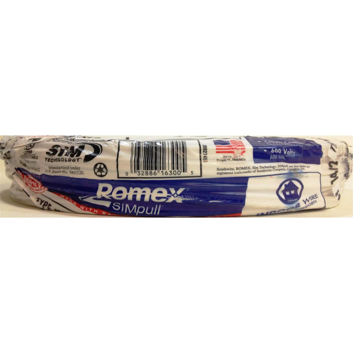Southwire 28828226 12/2 AWG Romex SIMpull 15' NM-B Cable with Ground - Image 4