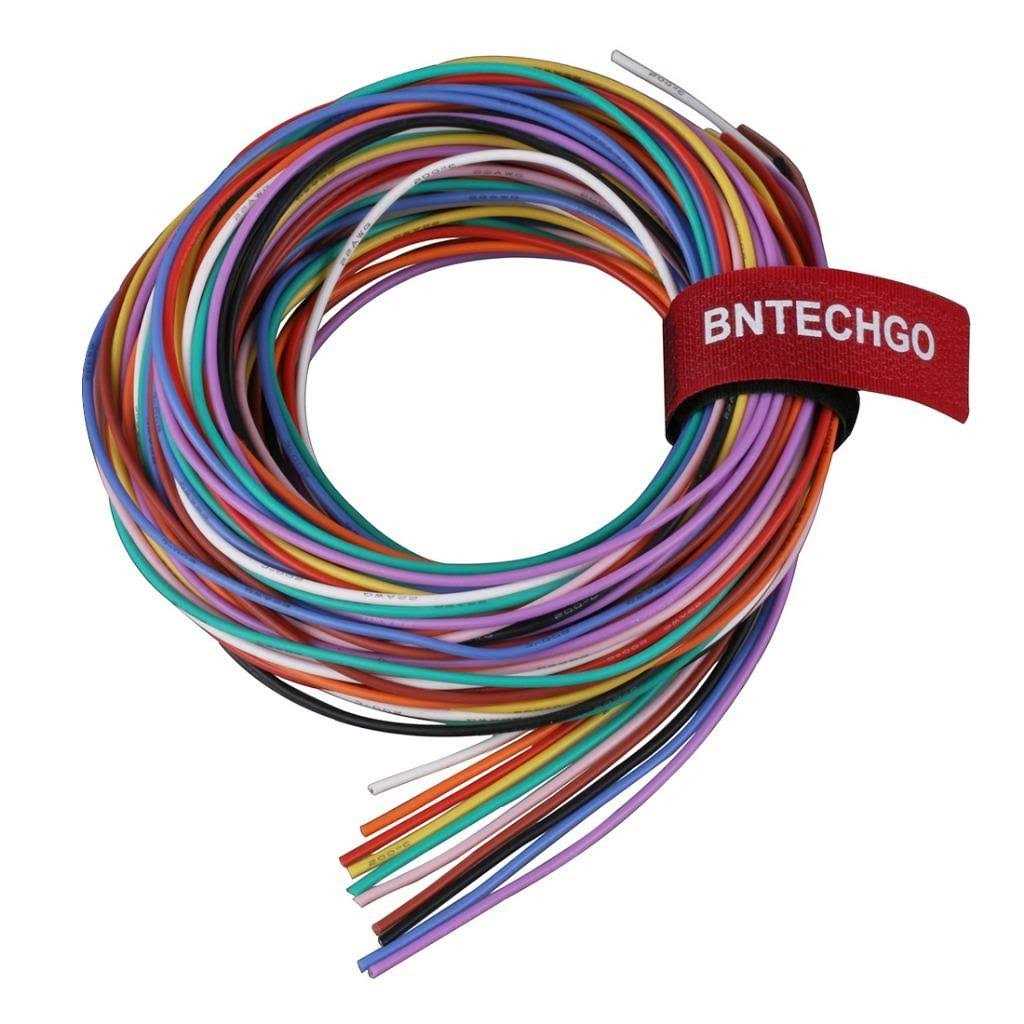 BNTECHGO Gauge Silicone Wire Kit 10 Color Each 10 ft Flexible AWG Stranded Tinned Copper Wire