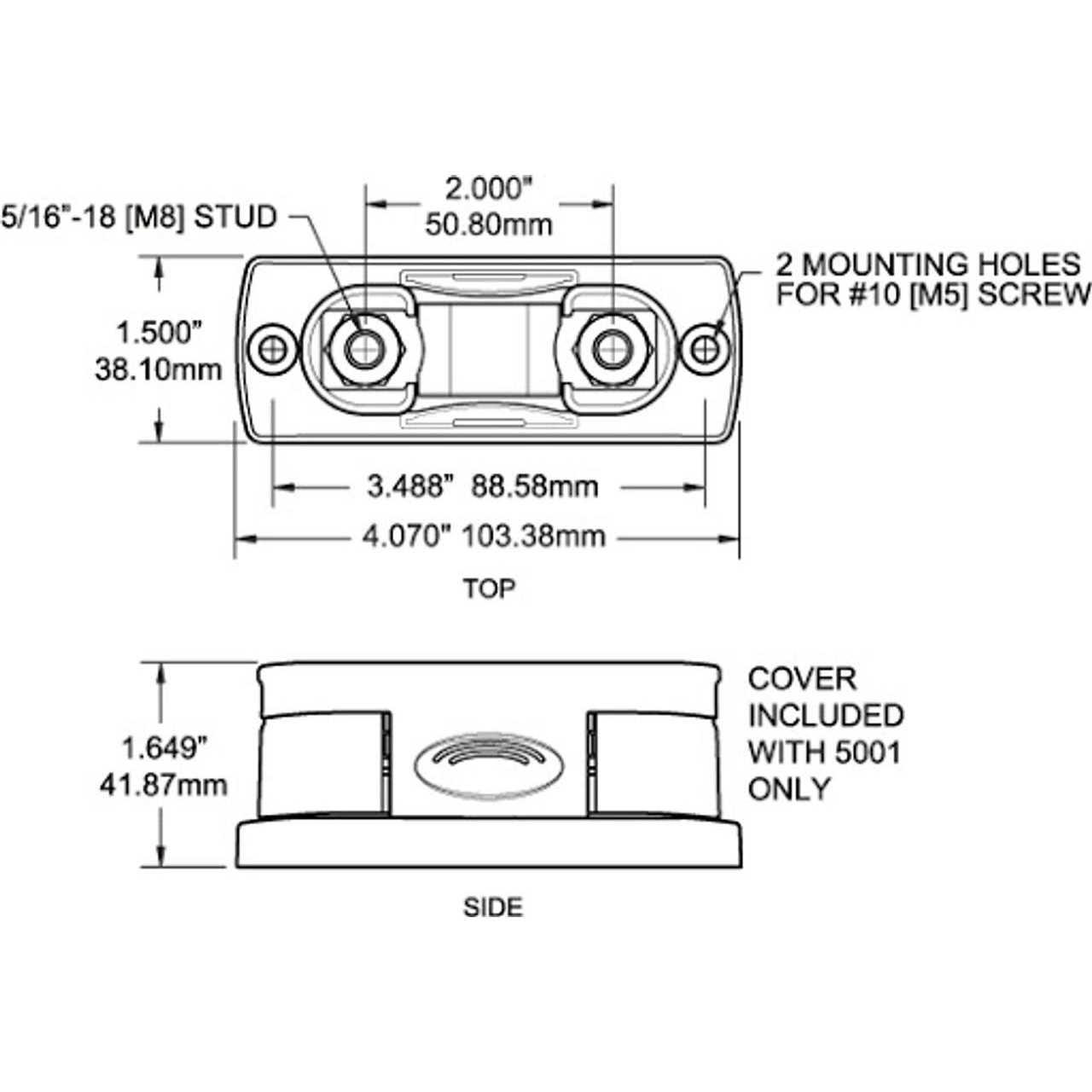 Blue Sea 5001 Fuse Block MEGA 100-300A w/Cover - Image 5