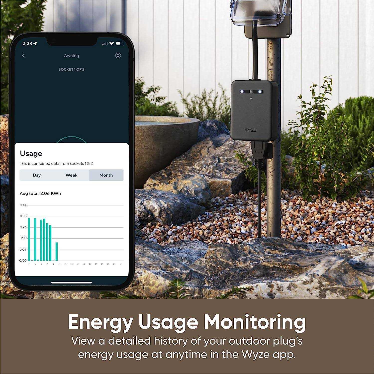 Wyze Plug Outdoor Dual Outlets Energy Monitoring - Image 3