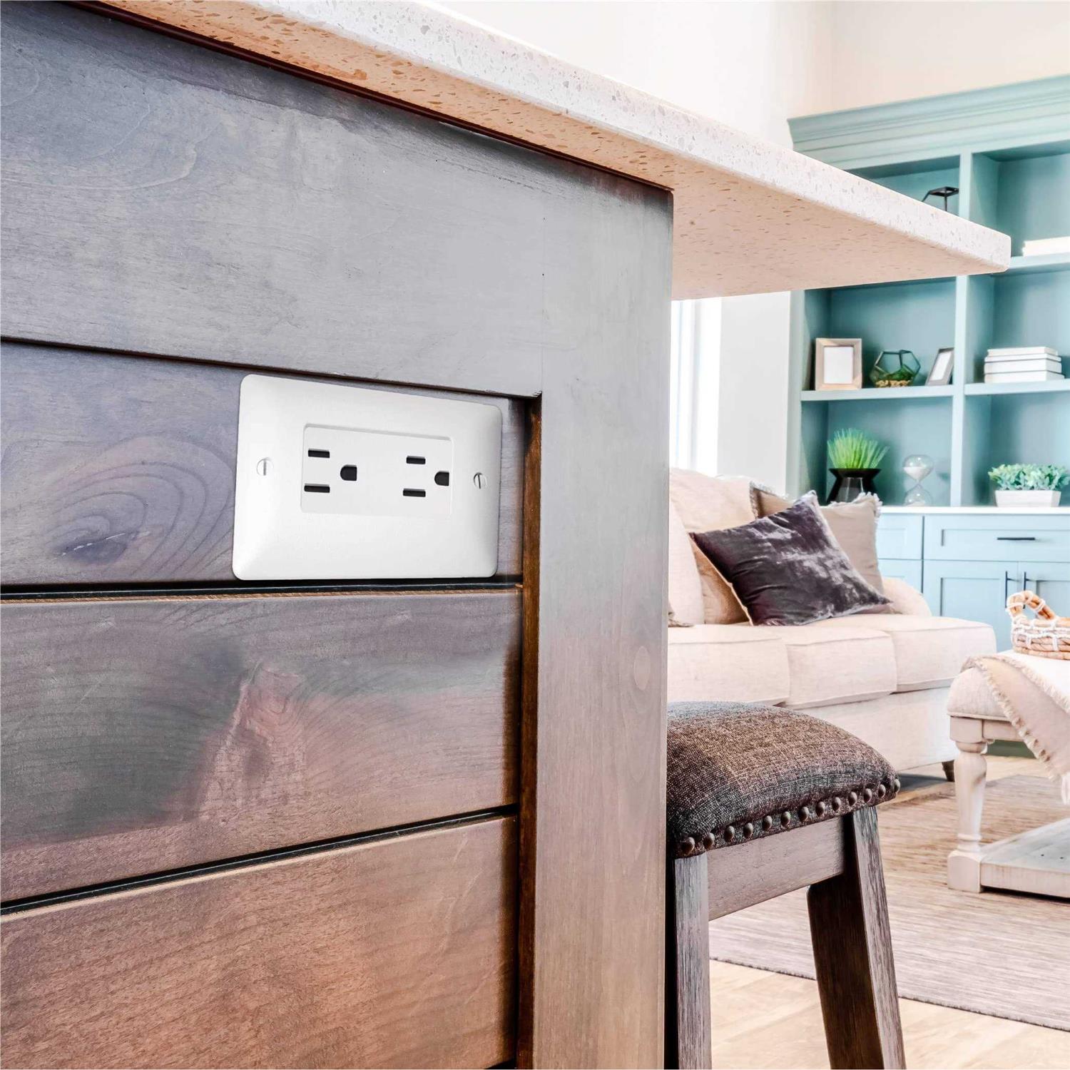 TayMac Adapter Plate Masque 5000 Series White 1 gang Plastic Duplex AD20W - Image 2