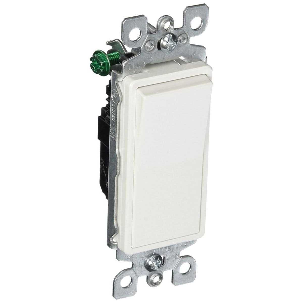 Leviton 5601-2WM 15Amp 120/277V Decora Rocker Single Pole AC Quiet Switch