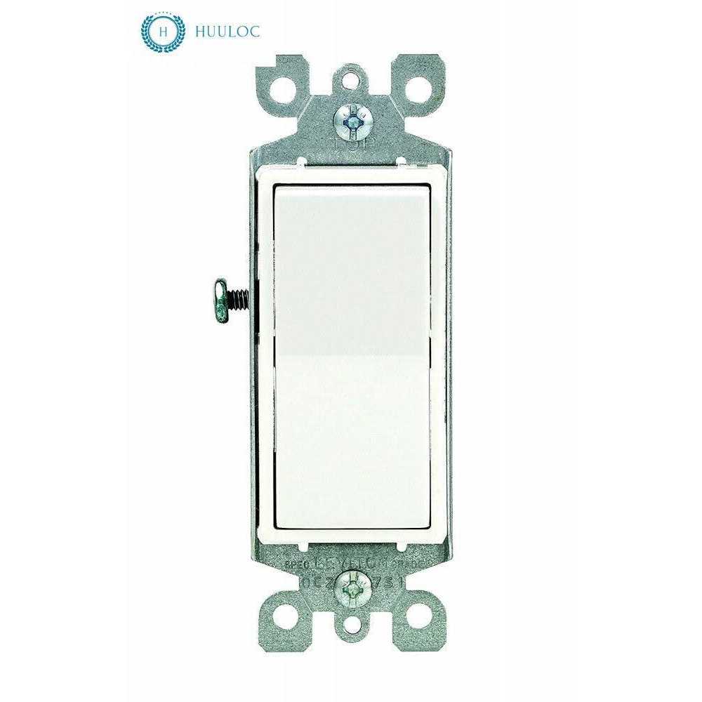 Leviton 5601-2WM 15Amp 120/277V Decora Rocker Single Pole AC Quiet Switch - Image 2