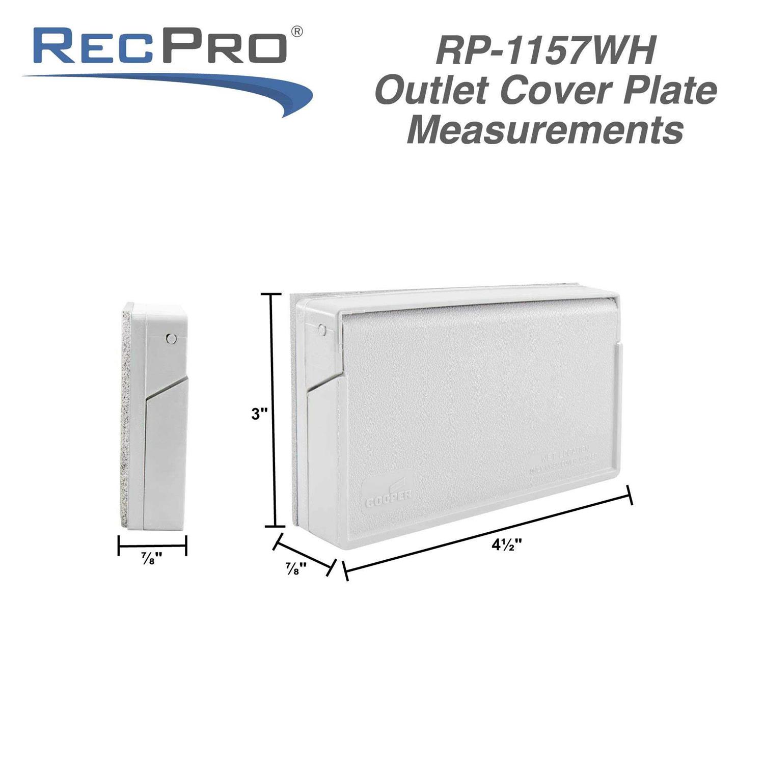 RV Exterior Power Outlet Cover Plate - Image 3