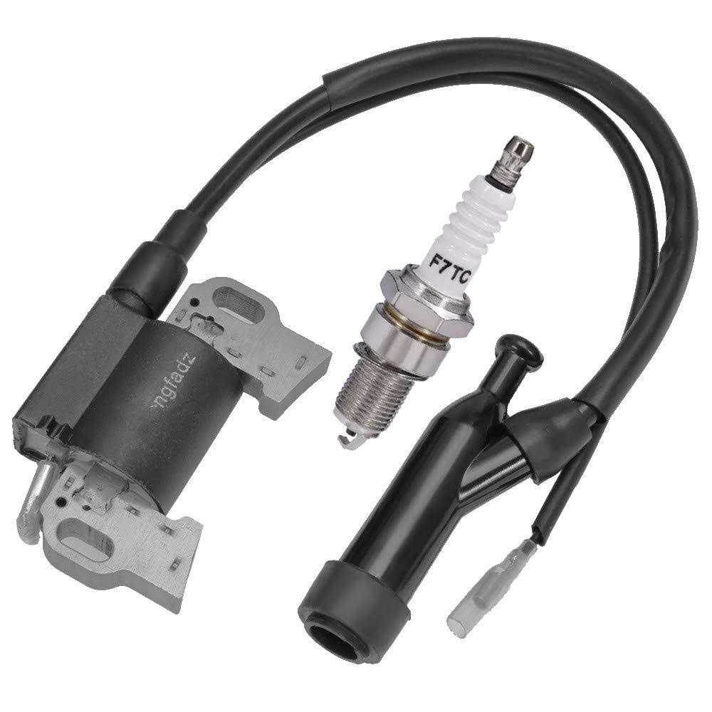 Vkinman Ignition Coil + Spark Plug Replacement for Champion Power 196cc 65hp 3500 4000 Watt Gas Engine Generator