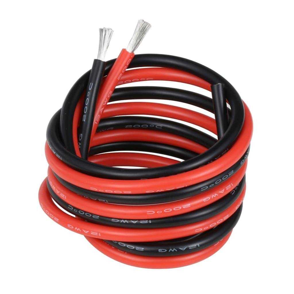 BNTECHGO 12 Gauge Silicone Wire red and Black Flexible 12 AWG Stranded Tinned Copper Wire
