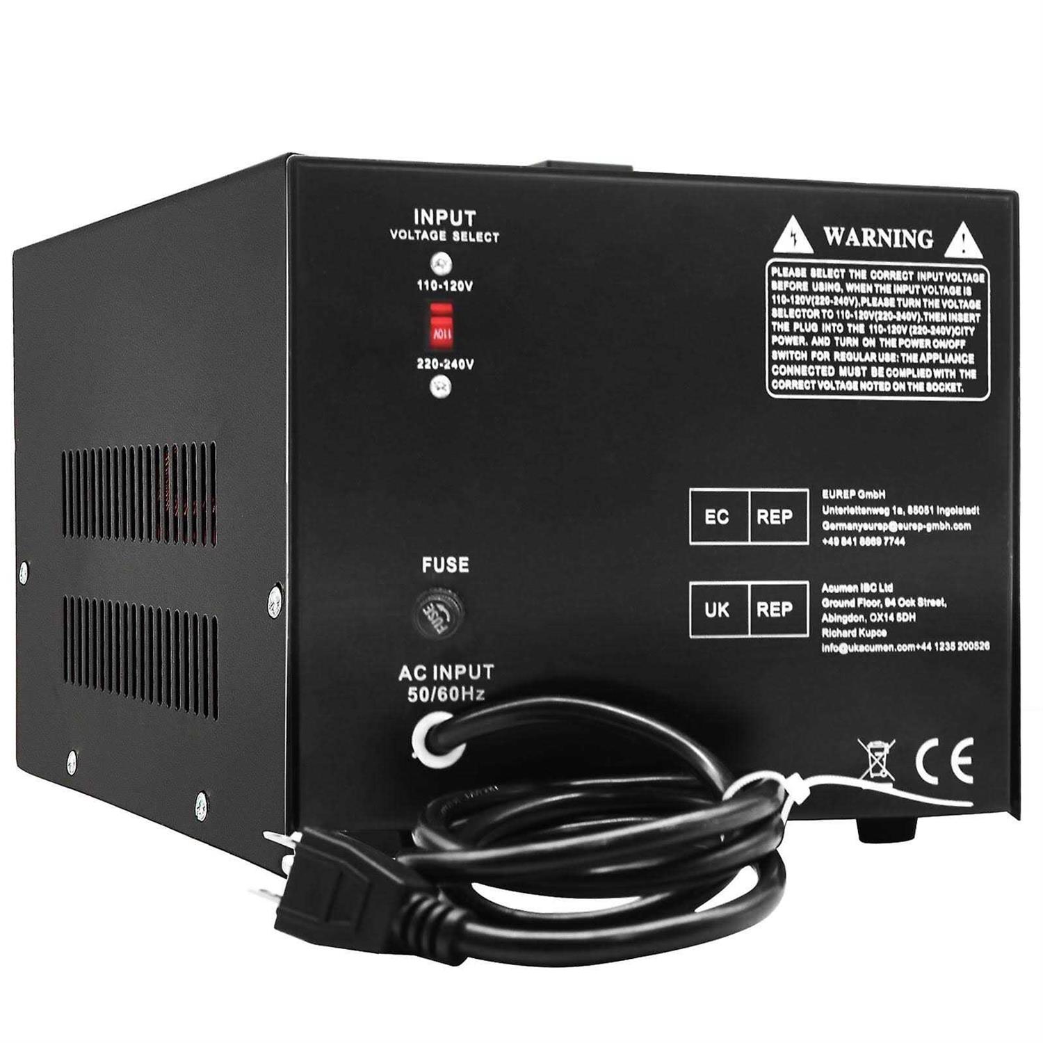 VEVOR Step Up Down Transformer Voltage Converter 2100-Watt 240-Volt to 110-oltV 1103-Volt to 240-Volt US-UK - Image 2
