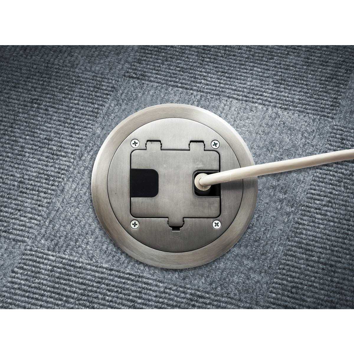 Hubbell RF406ALU Floor Box Flange and Door - Image 3