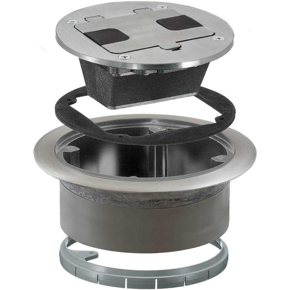 Hubbell RF406ALU Floor Box Flange and Door - Image 5