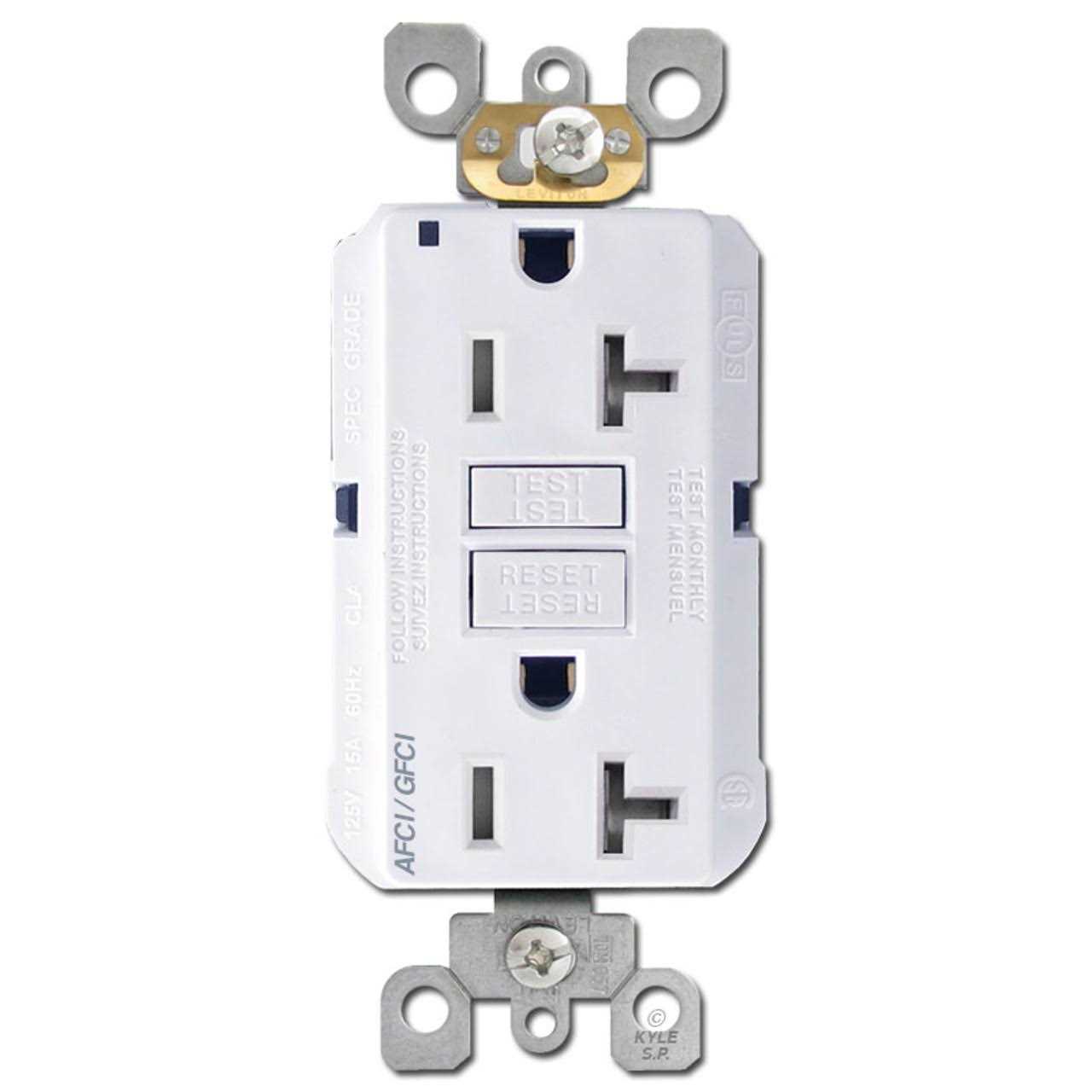 Leviton AGTR2-W SmartlockPro Dual Function AFCI/GFCI Receptacle - Image 3