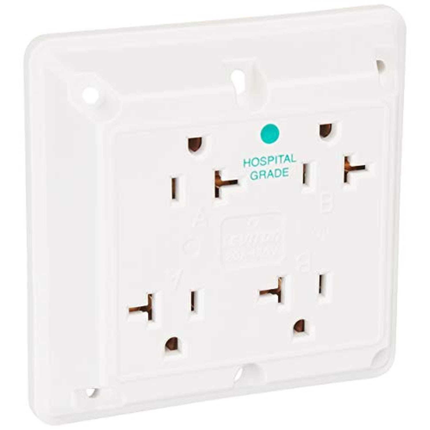 Leviton 21254-HW 20 Amp 125 Volt Industrial Series Extra Heavy Duty Hospital Grade