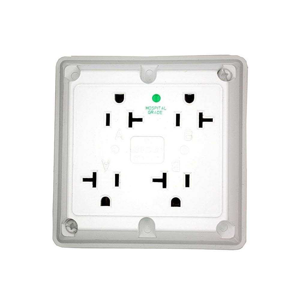 Leviton 21254-HW 20 Amp 125 Volt Industrial Series Extra Heavy Duty Hospital Grade - Image 2