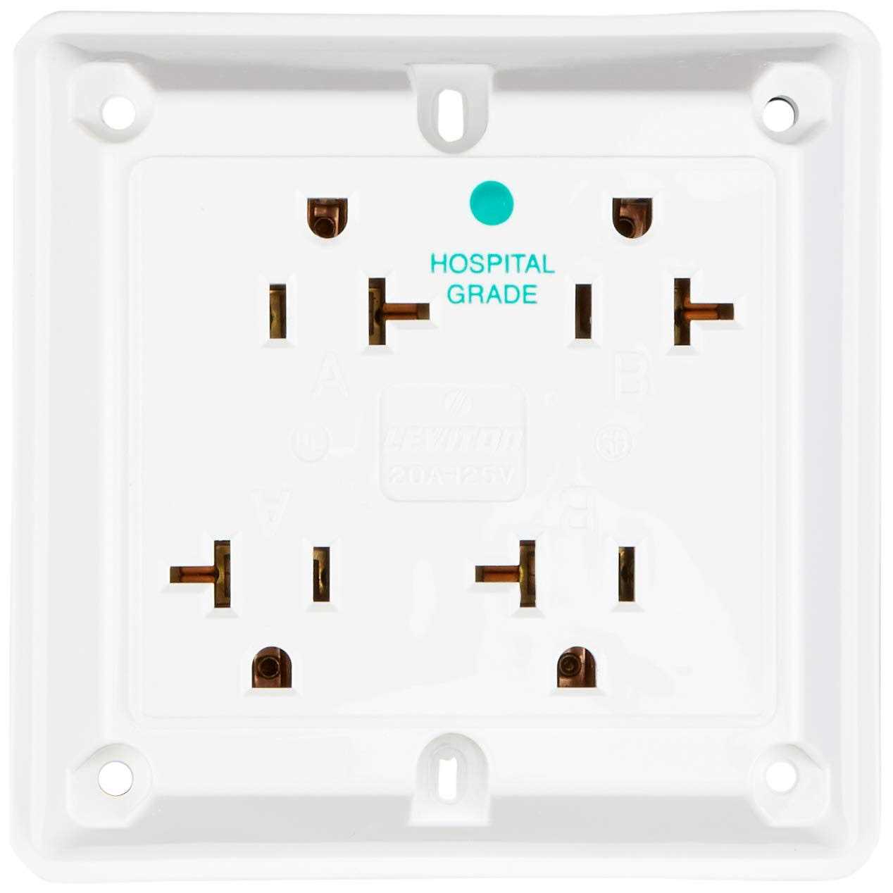 Leviton 21254-HW 20 Amp 125 Volt Industrial Series Extra Heavy Duty Hospital Grade - Image 4