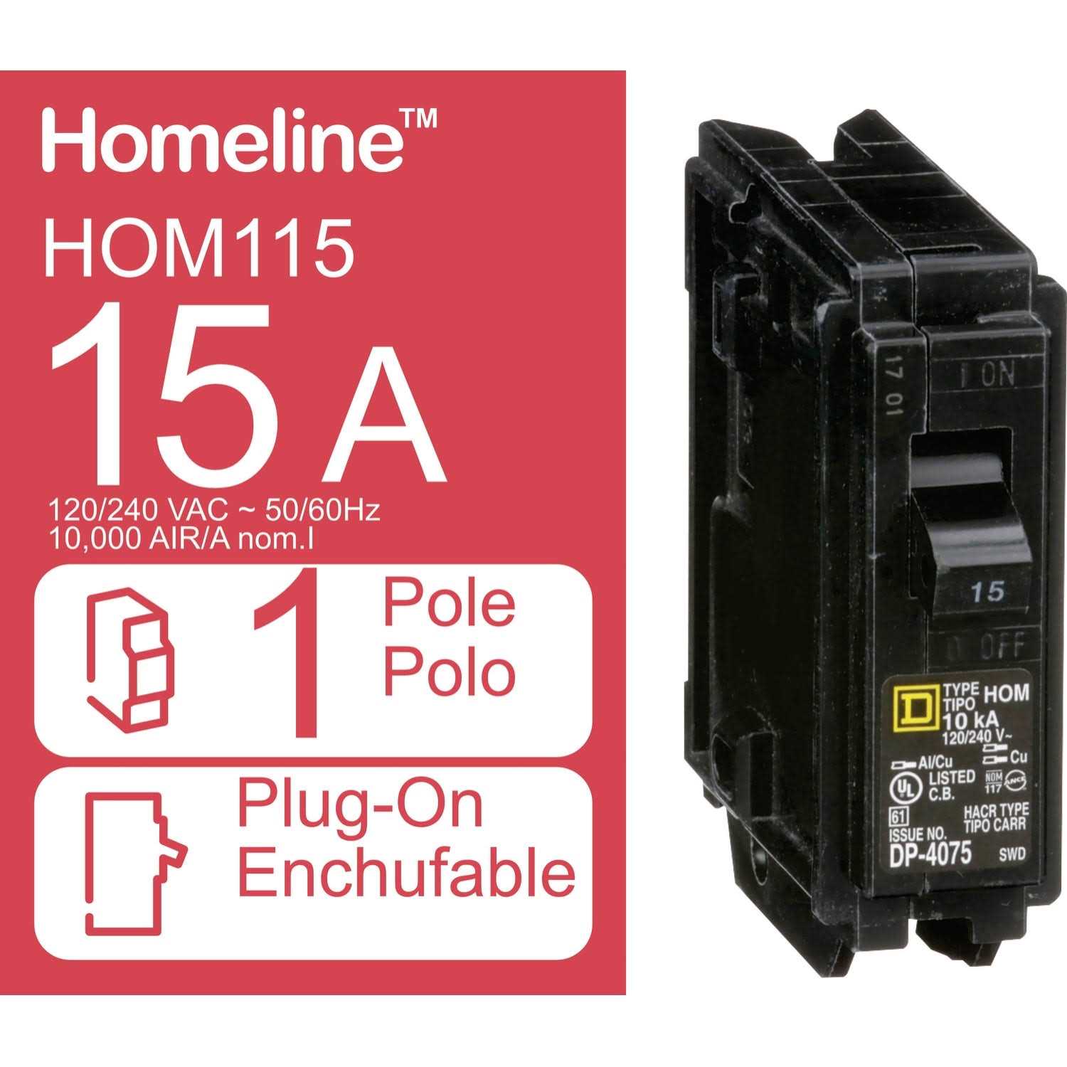 Square D HOM115 Circuit Breaker - Image 4