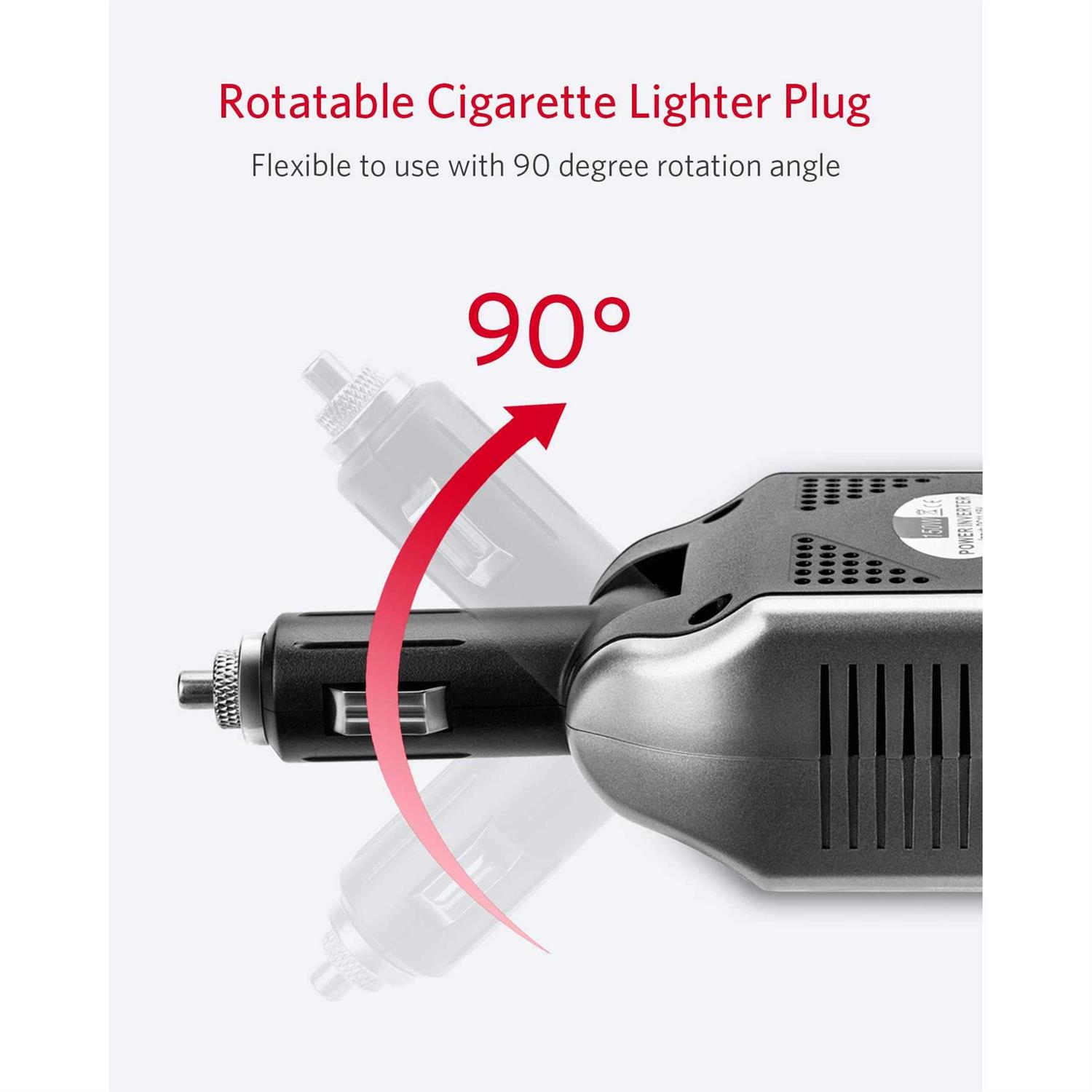 Bestek 150w Power Inverter 12V to 110v Voltage Converter Car Charger Power Adapter with 2 USB Charging Ports - Image 3