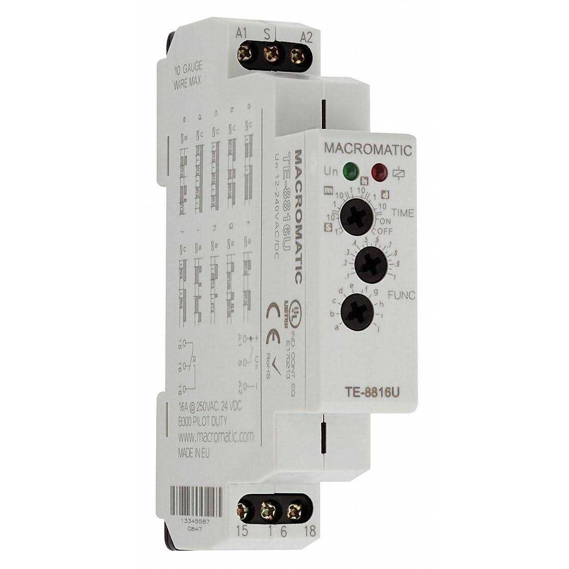 Macromatic TE-8816U MultiFunTimeDelayRelay - Image 4