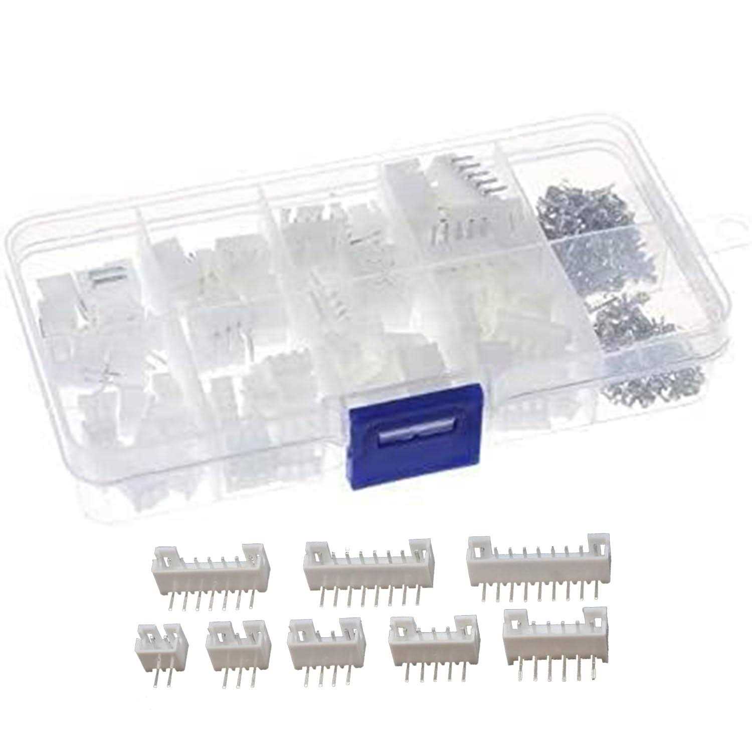 VOGOOPOI 40 Sets 2P 3P 4P 5P Right Angle 2.54mm Pitch Terminal Housing Pin Header JST Plug Connector Adaptor - Image 2