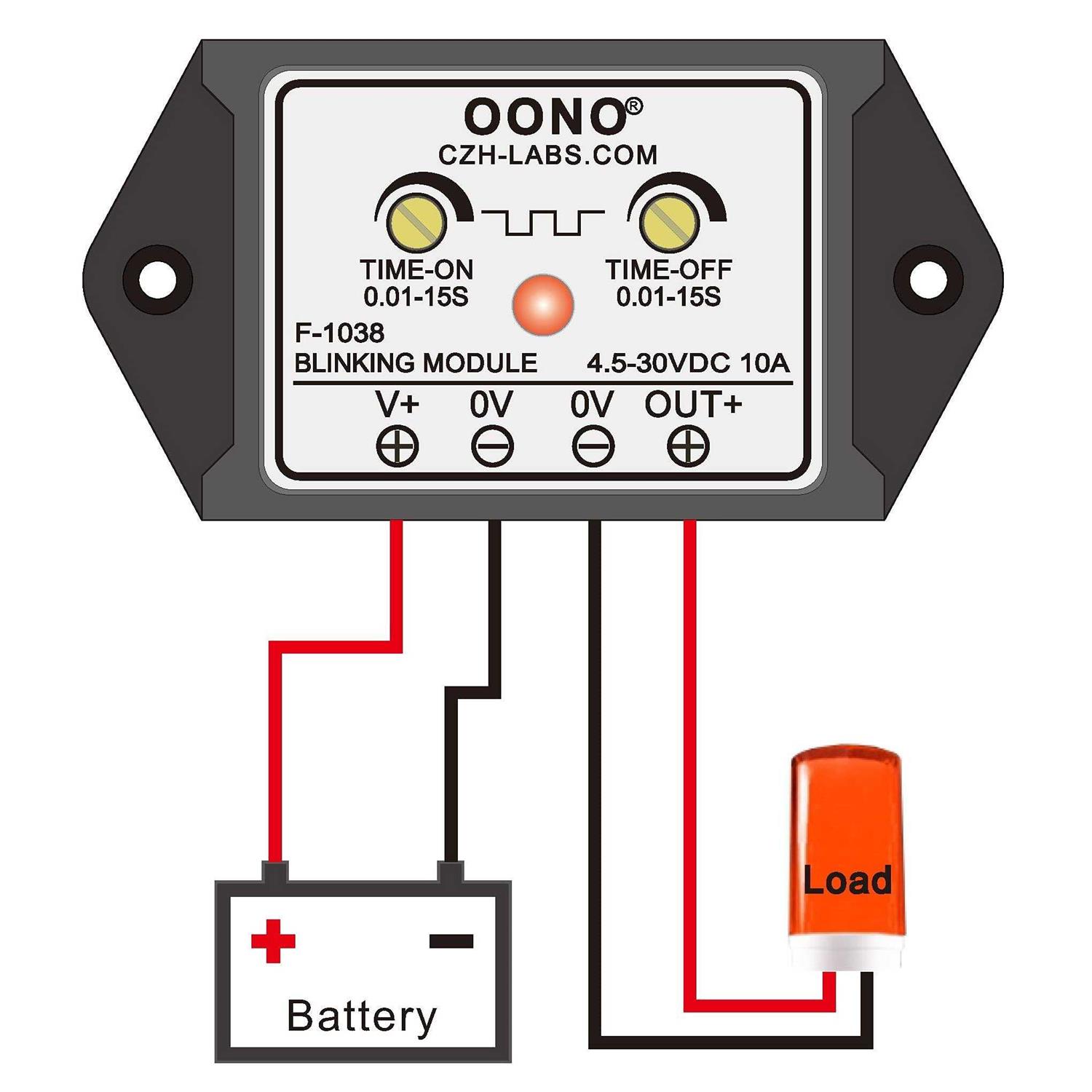 OONO DC 4.5-30V 10Amp Blinking Flasher Module - Image 5