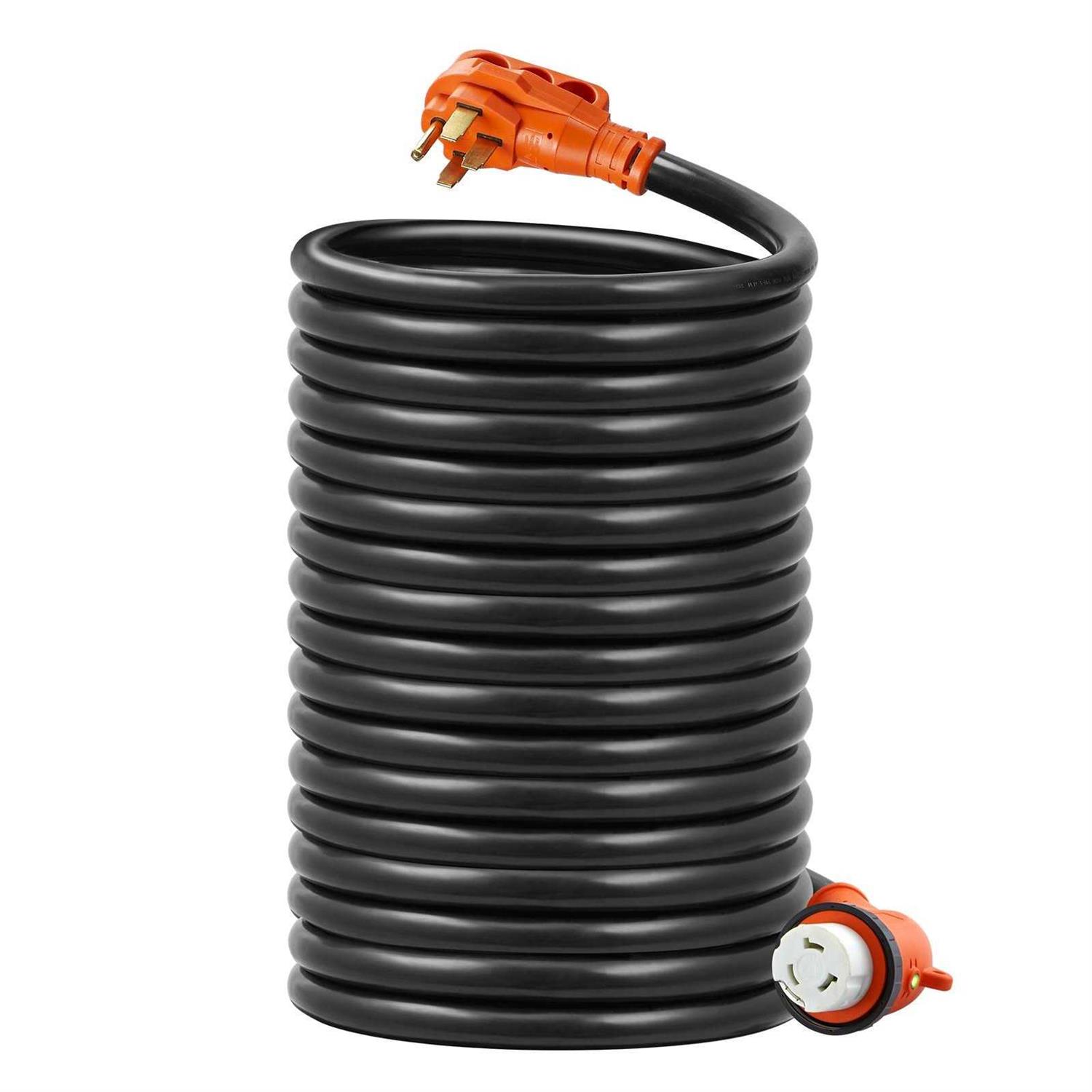 VEVOR RV Power Cord 50 Amp Heavy Duty STW 6/3 + 8/1 Generator Cord