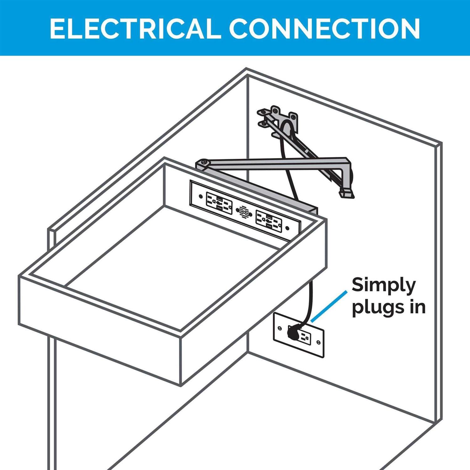 Docking Drawer Blade Duo In-Drawer Outlet 15 Amp AC Outlets with USB-C and USB-A ports - Image 3