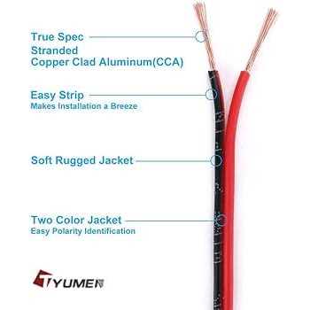 Tyumen 100ft Gauge 2pin 2 Color Red Black Cable Hookup Electrical Wire LED Strips Extension Wire 12v/24v DC Cable - Image 4