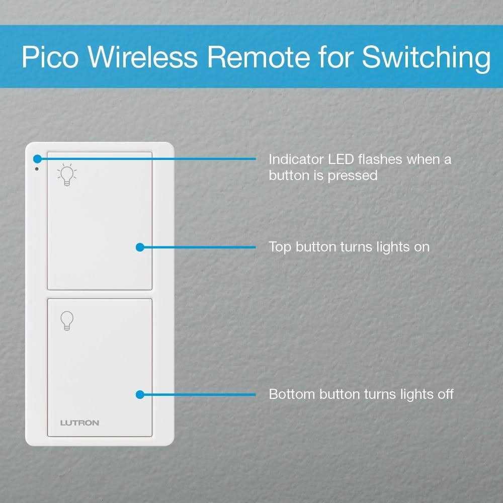Lutron PJ2-2B-GWH-L01 Pico 2 Button Wireless Remote Control - Image 3