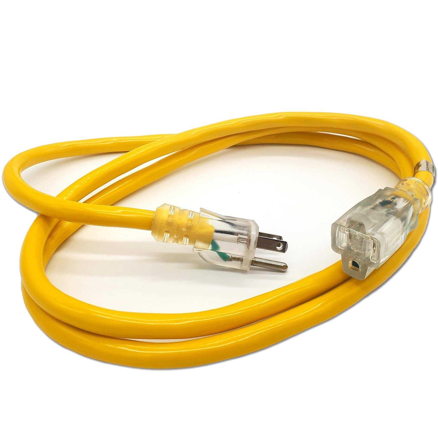 6 ft 12 Gauge Heavy Duty Extension Cord Lighted SJTW Indoor/Outdoor Extension Cord by Watt's Wire - Image 3