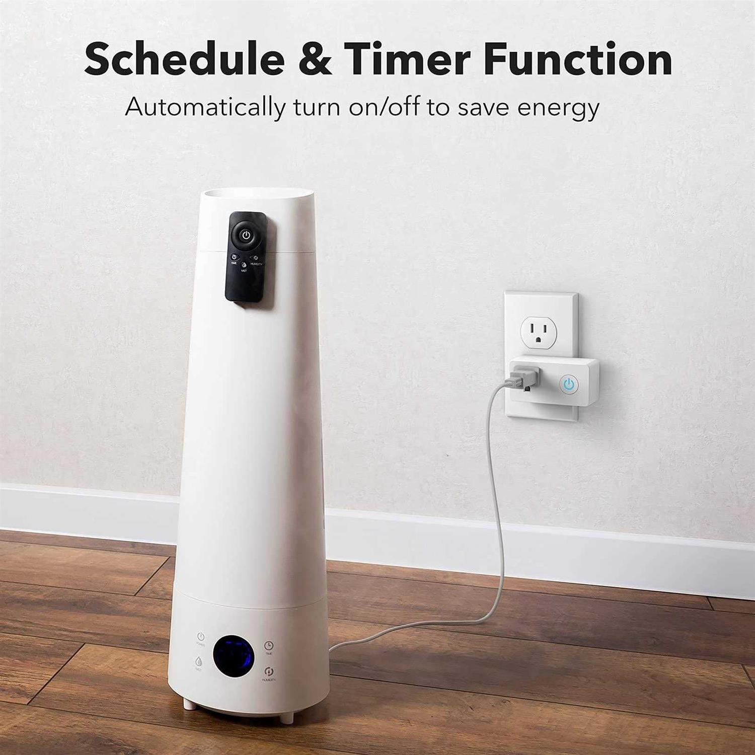 BN-LINK WiFi Heavy Duty Smart Plug Outlet, No Hub Required with Energy Monitoring and Timer Function, White, Compatible with Alexa and Google - Image 3