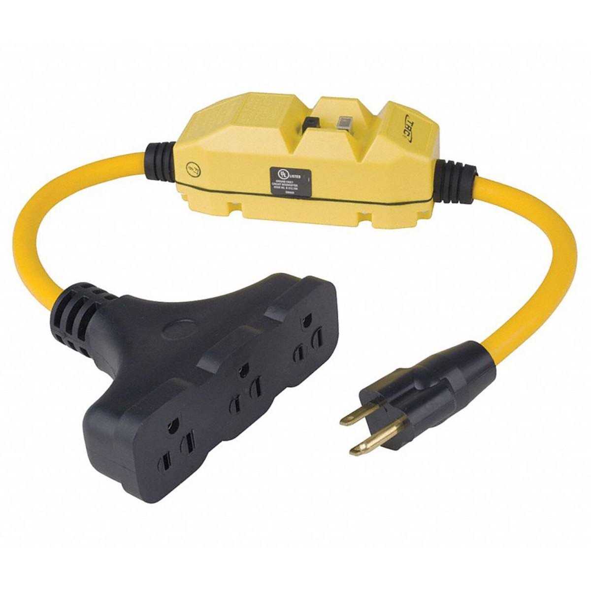 Trc 26020008-6 12/3 Gauge Shockshield Gfci Protected In-line Tri-Cord Set with 3-Outlets - Image 2