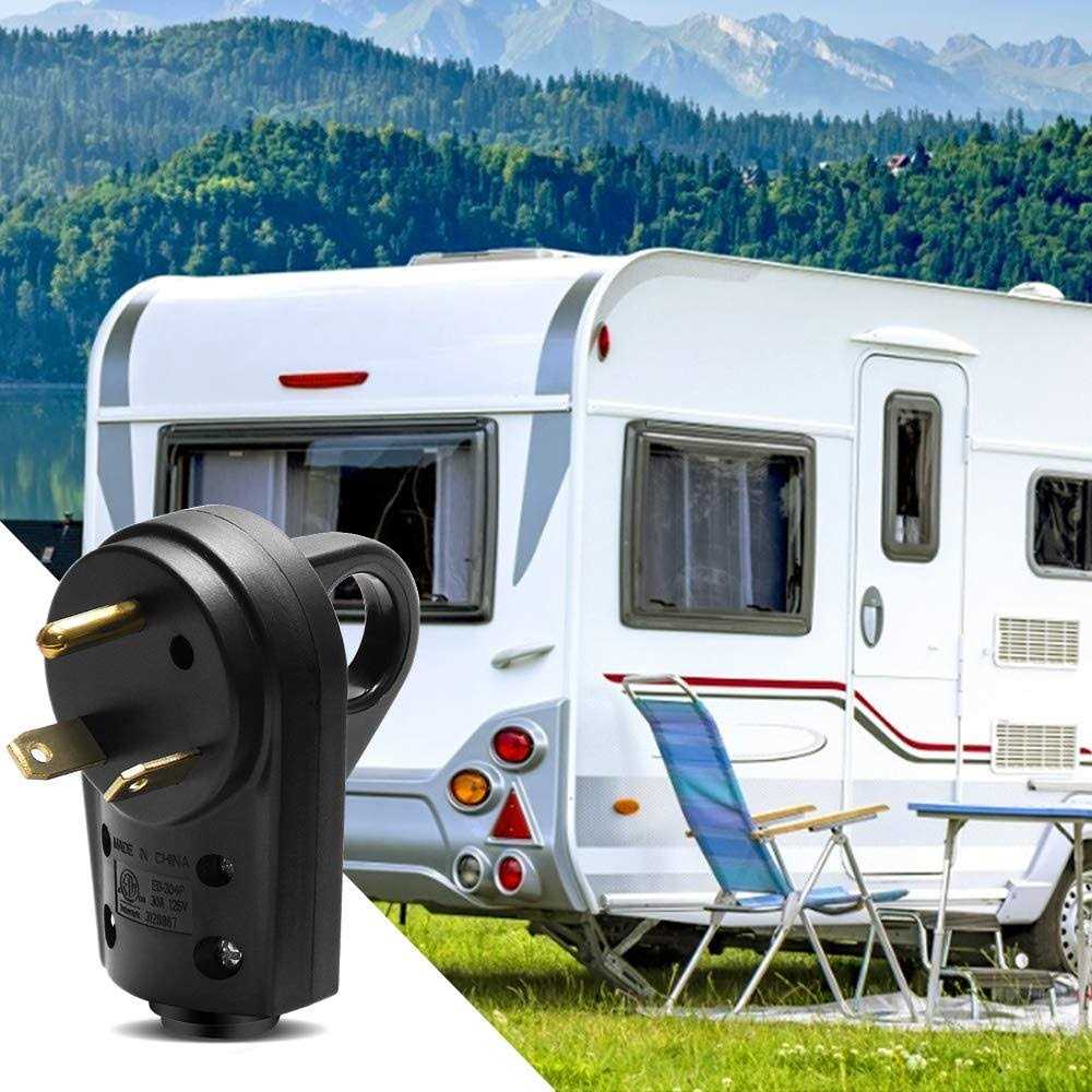 OPL5 30AMP RV Replacement Male Plug Heavy Duty Replacement RV Receptacle Electrical Plug with Easy Unplug Handle Design for RV Trailer - Image 2