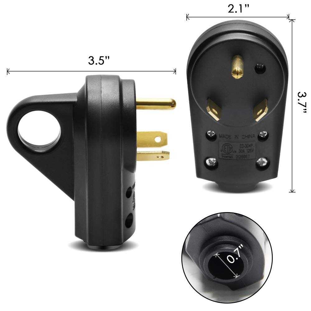 OPL5 30AMP RV Replacement Male Plug Heavy Duty Replacement RV Receptacle Electrical Plug with Easy Unplug Handle Design for RV Trailer - Image 5