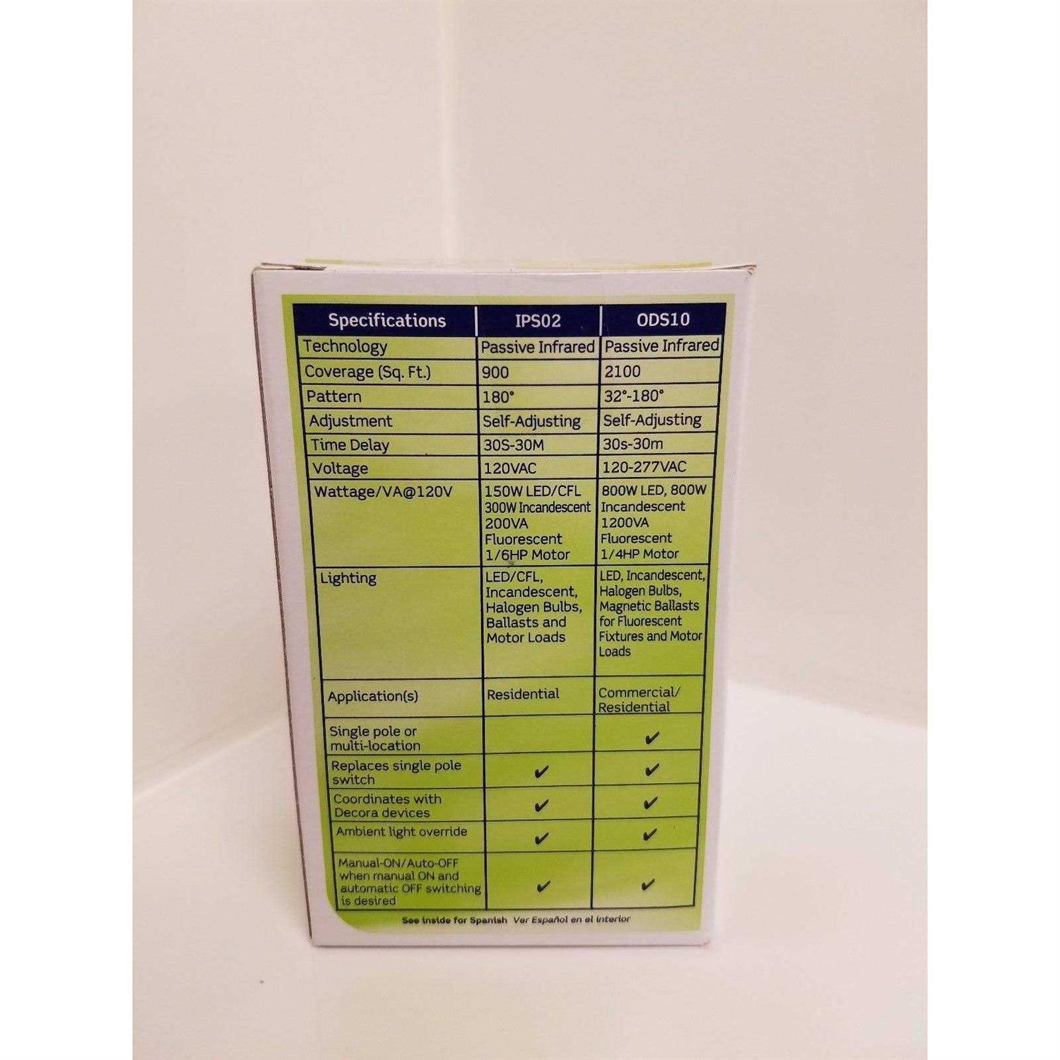 Leviton Occupancy 10 amp Motion Sensor Switch - Image 3