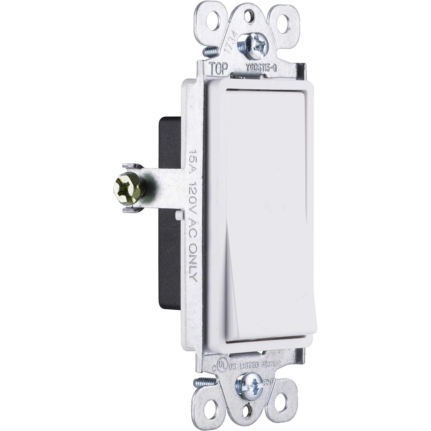 GE Paddle Rocker Light Switch Single Pole Switch On Off 5 Pack Rocker Switch 44017 - Image 4