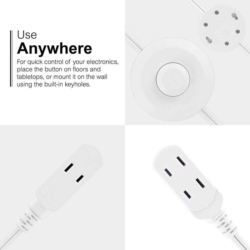 GE 3-Outlet 9 ft. Lamp Extension Cord with On/Off Switch - Image 4