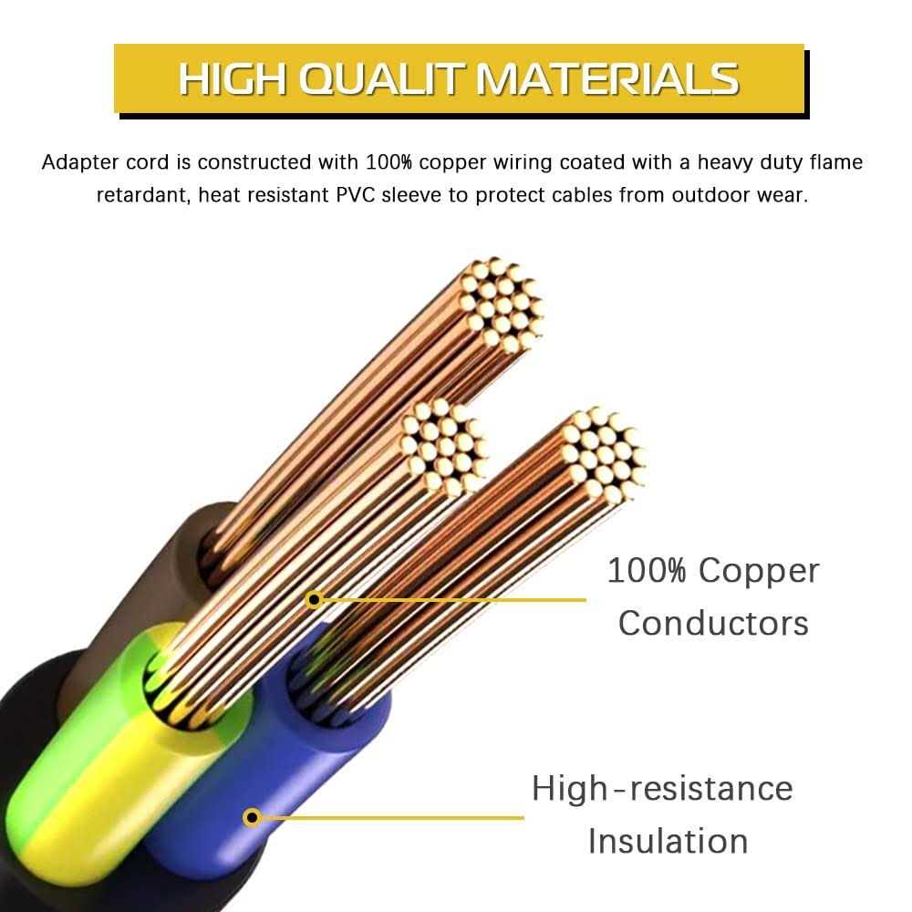 Apeixoto 30Amp to 15Amp RV Adapter Cord with Locking Connector NEMA 5-15P Male to L5-30R Twist Lock Female Electrical Power Dogbone STW 10 Gauge RV - Image 5