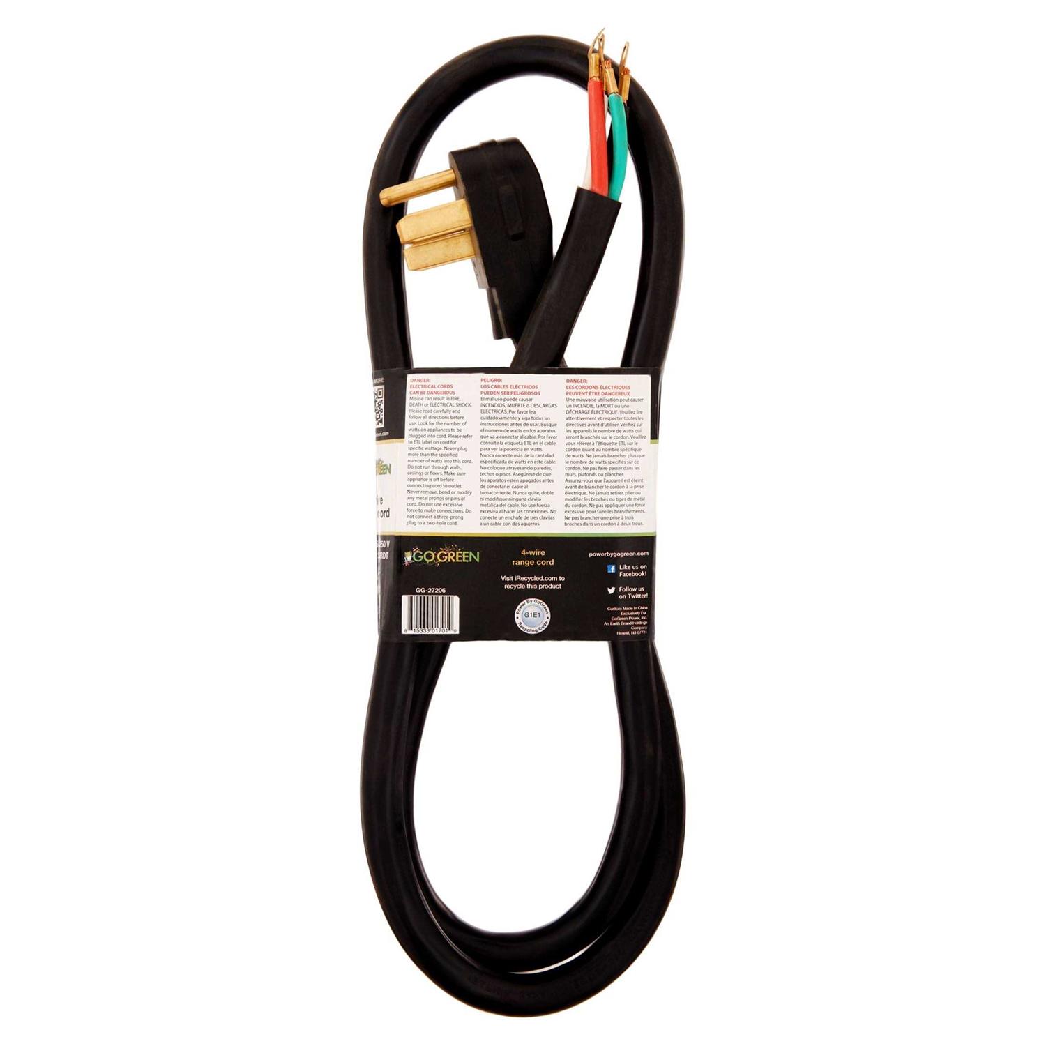 Gogreen Power 6' 4-Wire Range Cord - Image 4