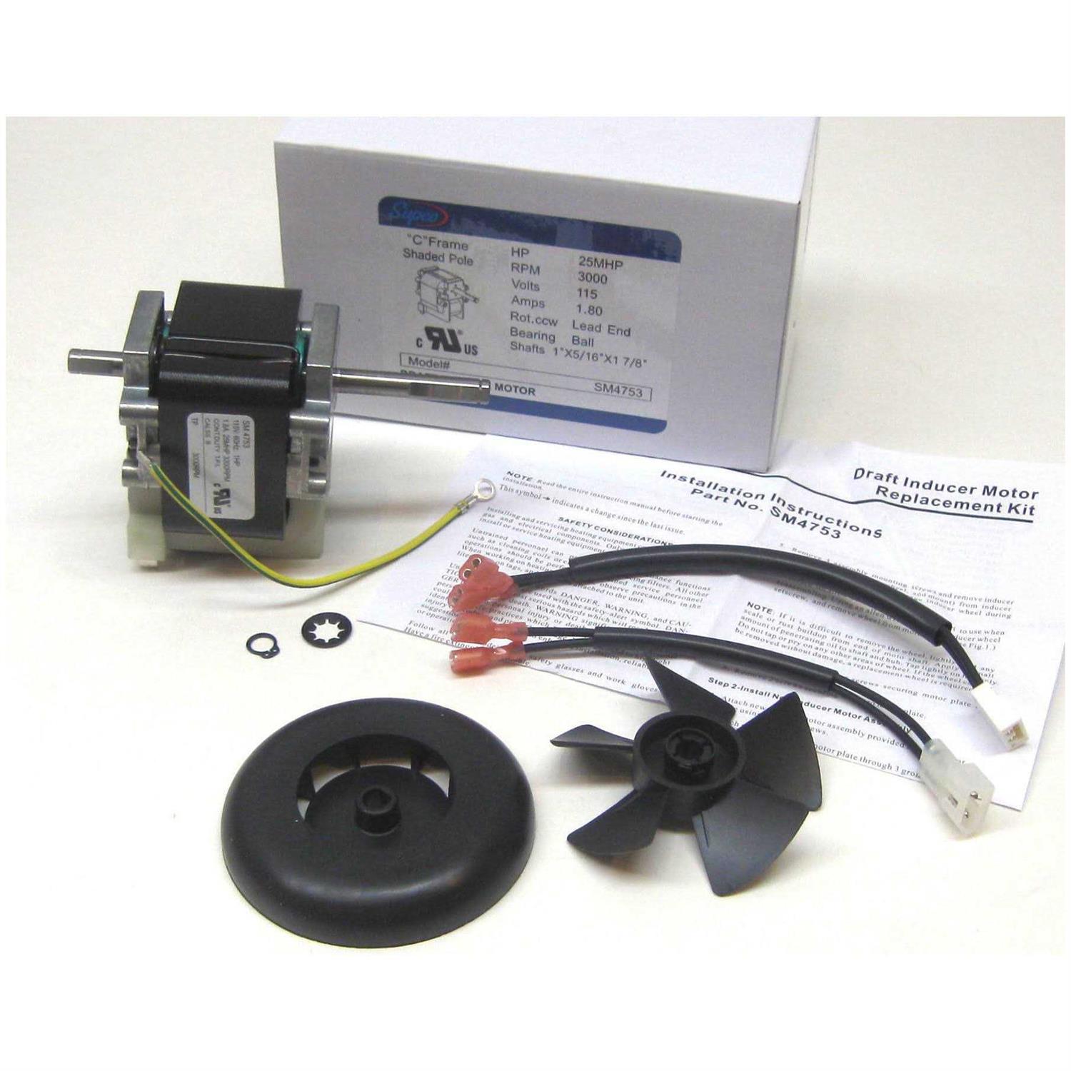 Supco SM4753 Draft Inducer Motor - Image 5