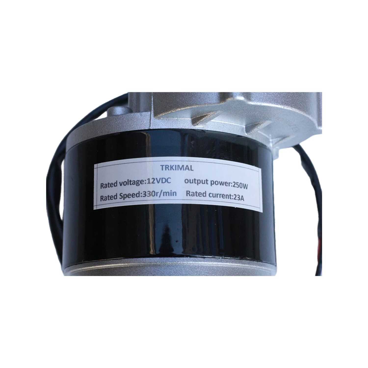 TRKIMAL 12/24 Volt DC 250W/350 Watt Gear Reduction Brushed Electric Motor with 9 Tooth Sprocket for E-Bike Mini Bikes Scooter - Image 2