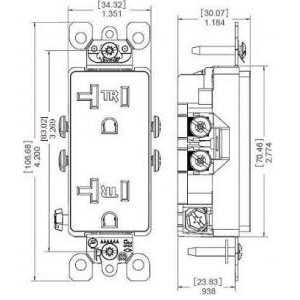 Leviton T5825-W Decora Duplex Tamper Receptacle Outlet - Image 3