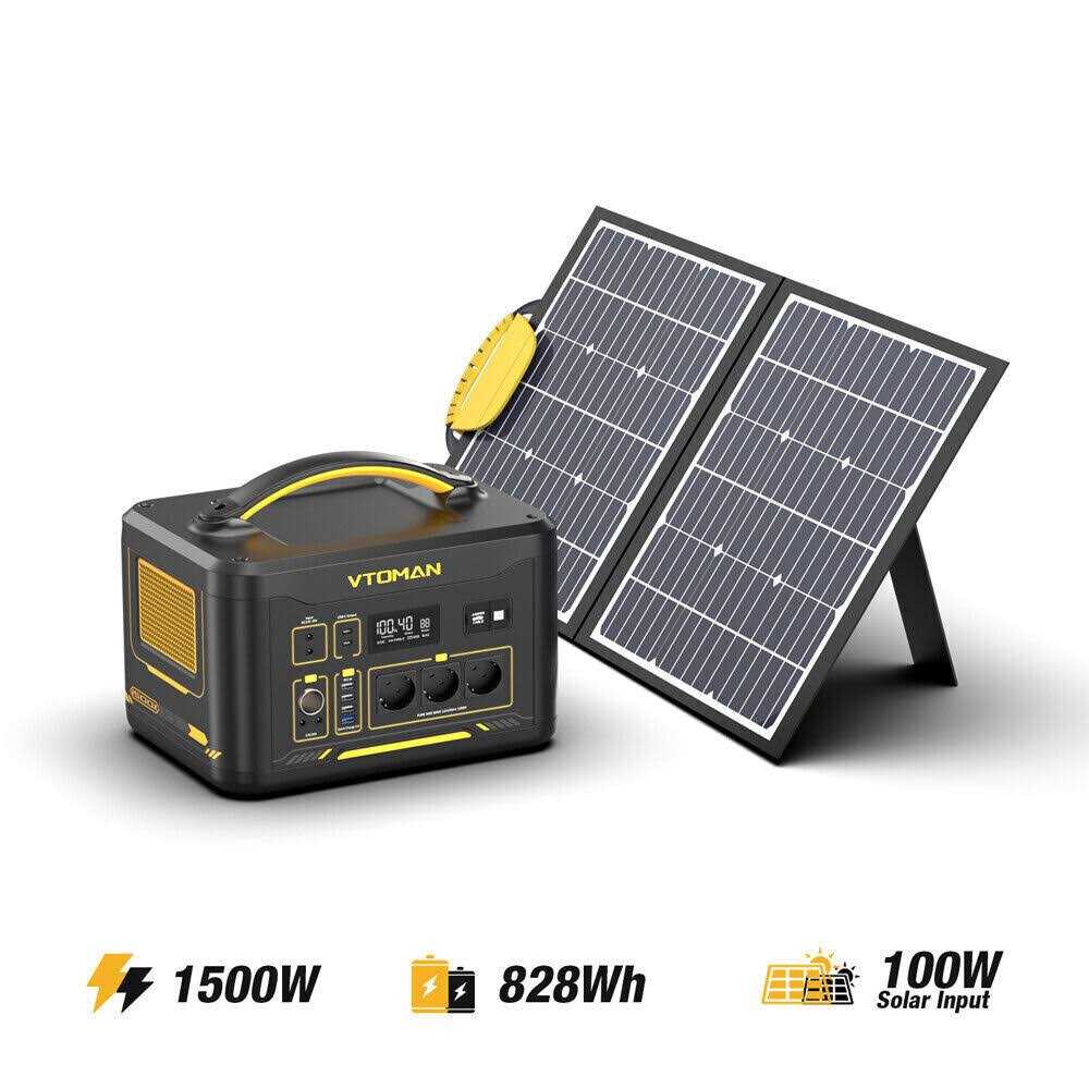 VTOMAN Jump 1500X Portable Power Station 1500W 828Wh LiFePO4 Battery Powered Generator with Capacity Expandable - Image 2