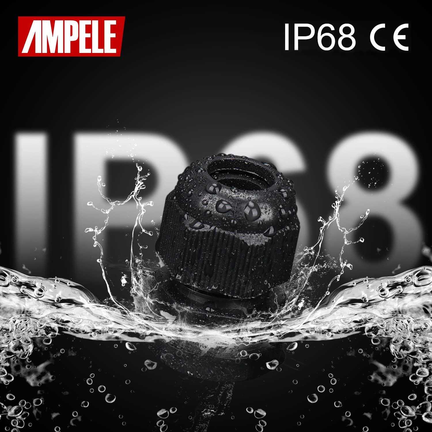 AMPELE Cable Gland 100 Pack PG7 Waterproof Plastic Adjustable 3.5-6mm Cable Glands Joints With Gaskets - Image 3