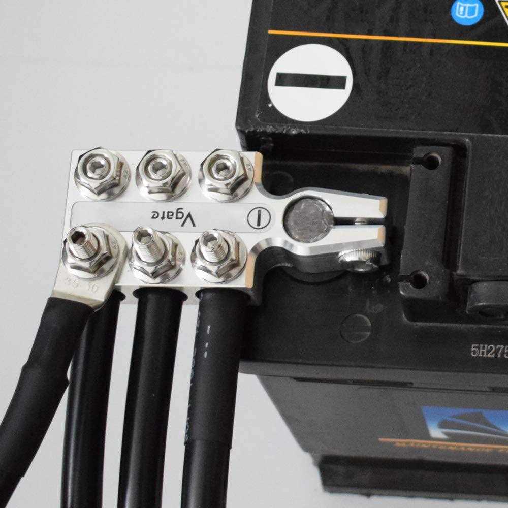 Vgate Lead Acid Battery Terminal Clamps, 8AWG up to 4/0 AWG Gauge, 12-Way Connectors, Positive and Negative - Image 4
