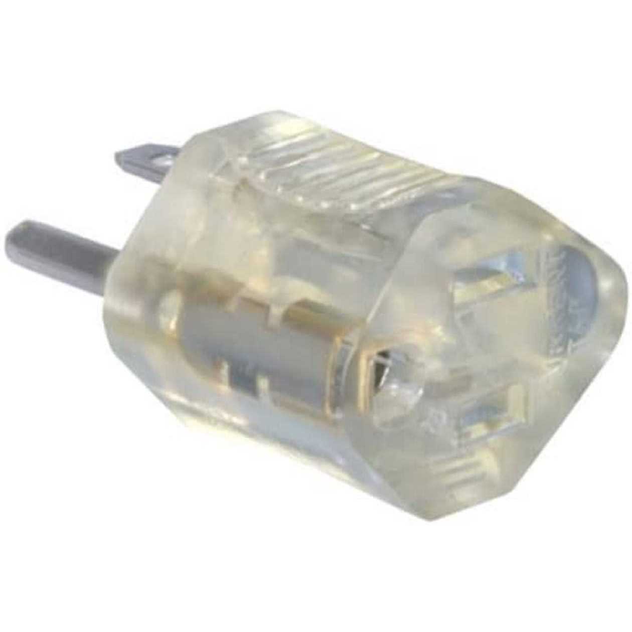 Master Electrician 15A Clear Lighted End Grounding Adapter