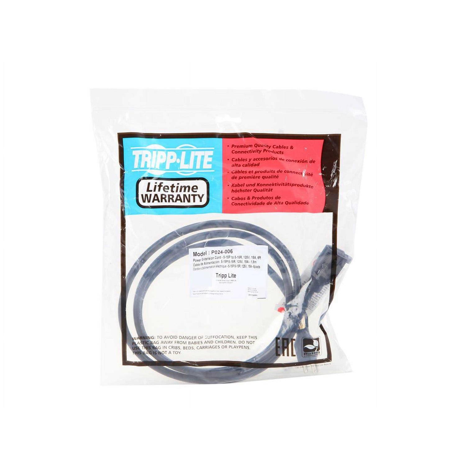 Tripp Lite Heavy-Duty Power Extension Cord P024-006 - Image 5