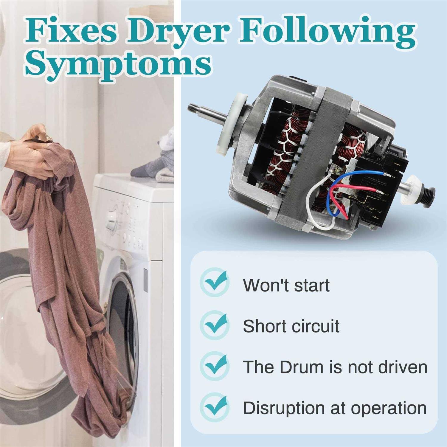 Upgraded 279827 Dryer Drive Motor OEM Quality Compatible with Whirlpool - Image 2