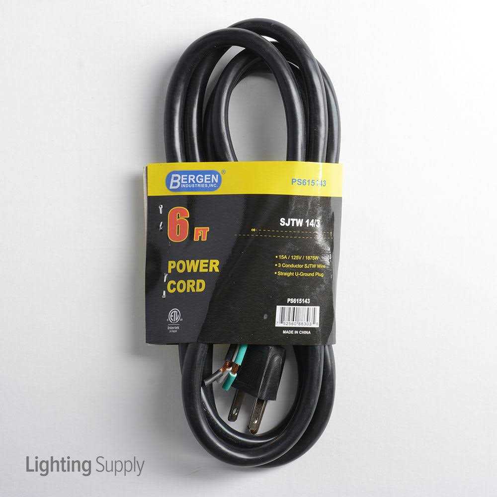 Bergen Industries PS615143 Power Cord 3-Wire - Image 4