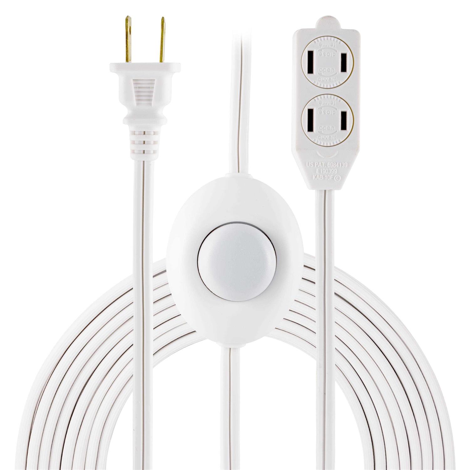GE 3-Outlet Polarized Extension Cord with Switch