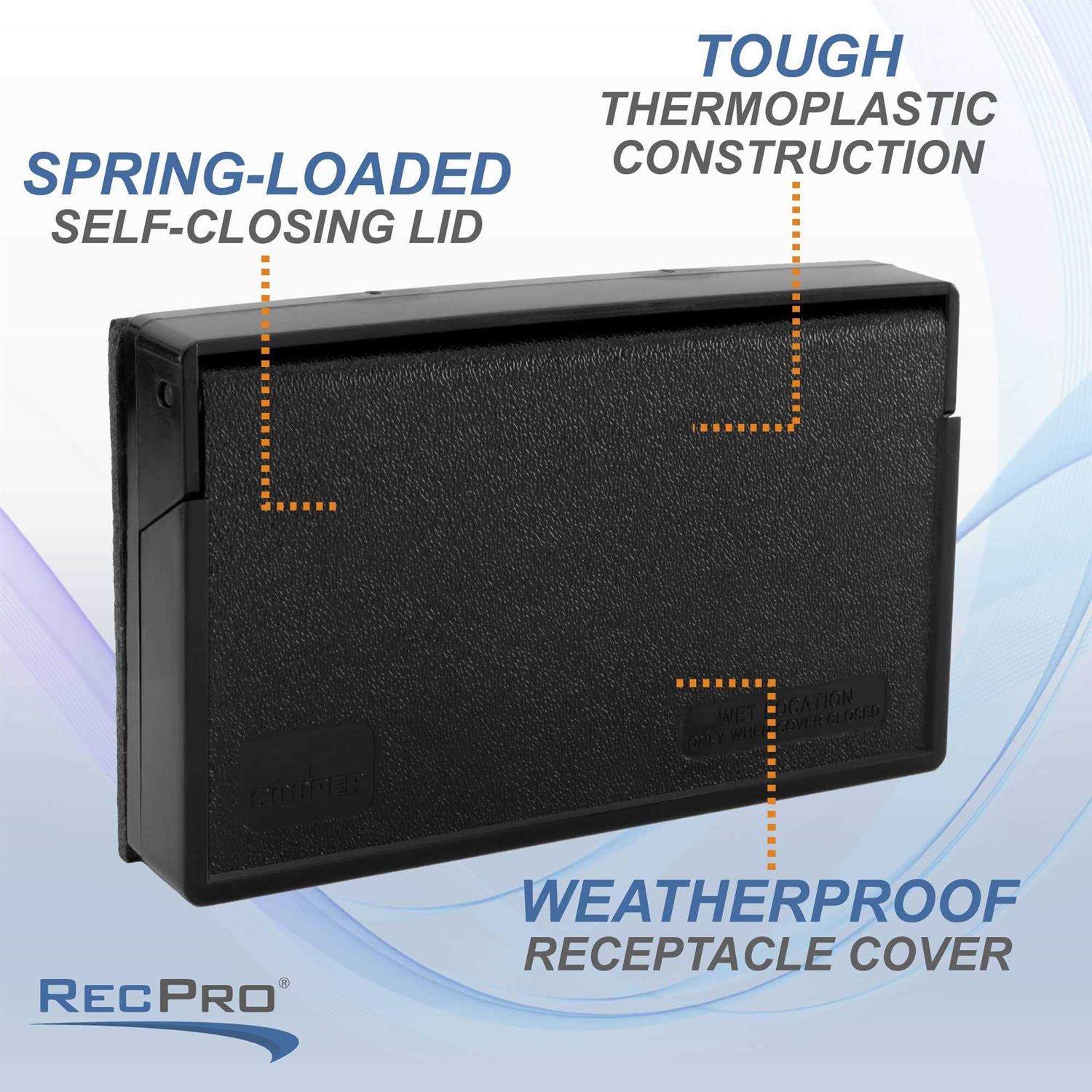 RecPro RV Exterior Power Outlet Cover Plate - Image 3